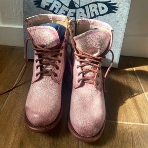 FreeBird pink Manchester boots